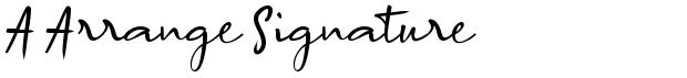 A Arrange Signature
