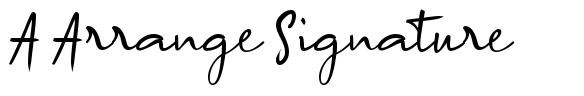 A Arrange Signature font