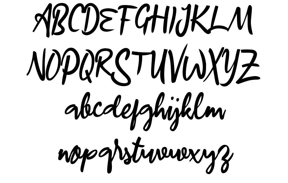 A Artlazies font Örnekler
