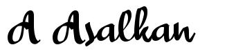 A Asalkan schriftart