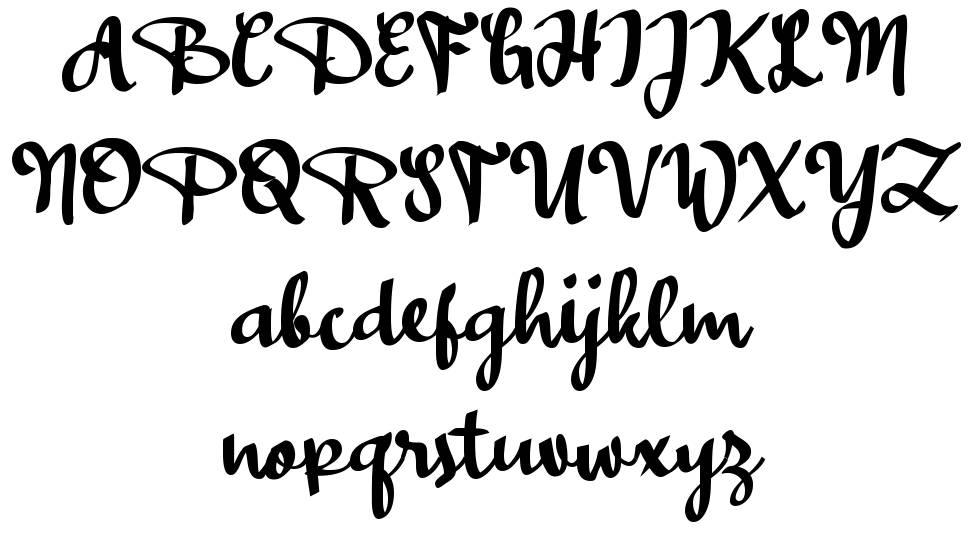 A Asalkan font Örnekler