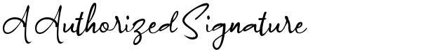 A Authorized Signature