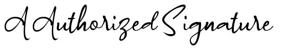 A Authorized Signature schriftart