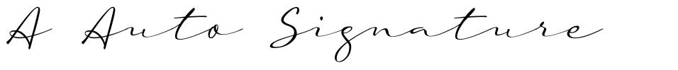 A Auto Signature font