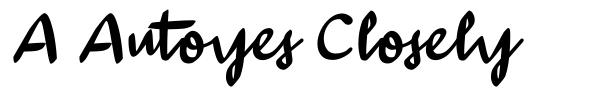 A Autoyes Closely font