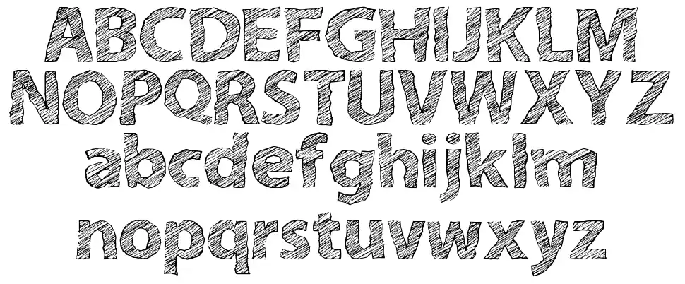 A bit Sketchyfont specimens