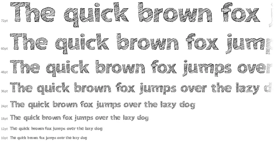 A bit Sketchyfont waterfall