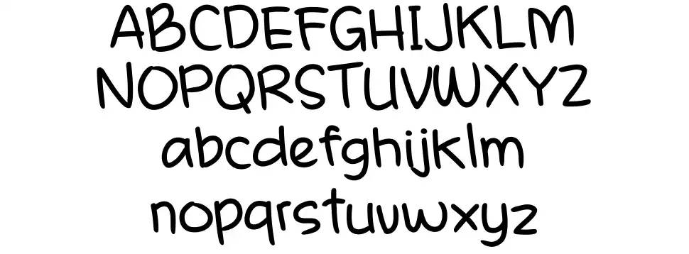 A Casual Handwritten Pen font Örnekler