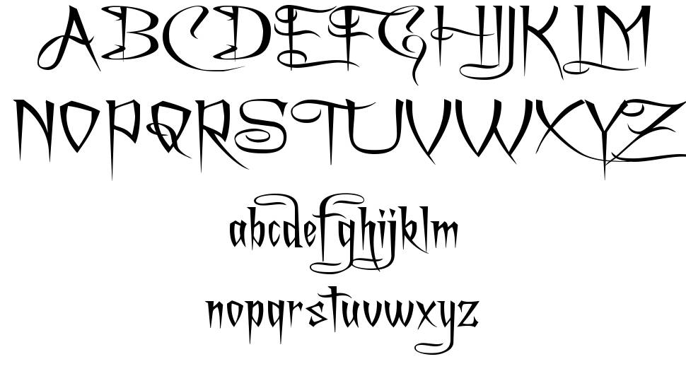 A Charming Font písmo Exempláře