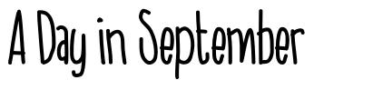 A Day in September font