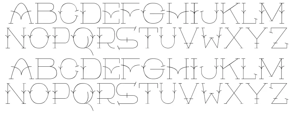 A Glimpse font specimens