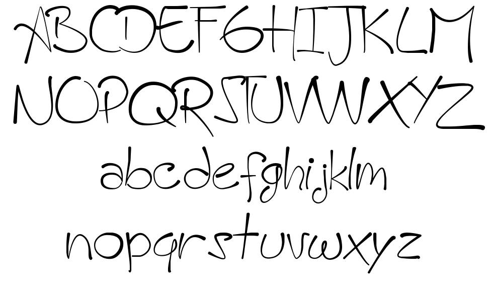 A HandMade Font font specimens
