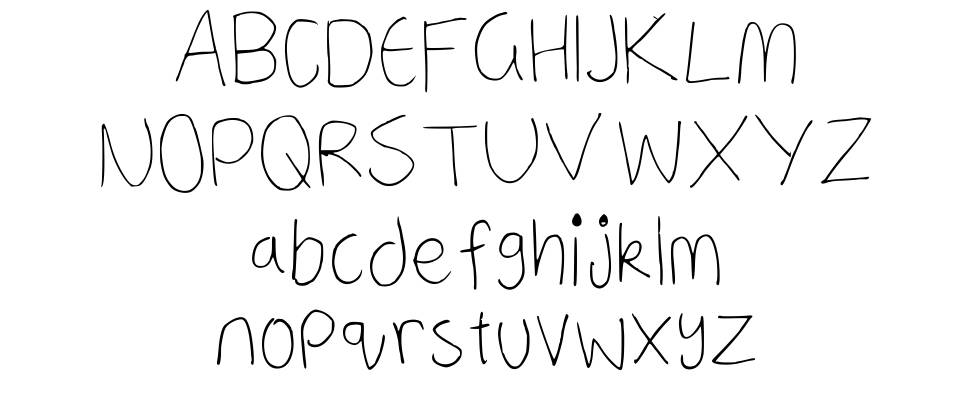 A Neatish Font font specimens