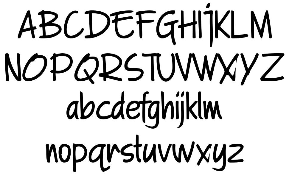 A Note font specimens