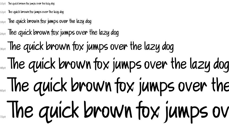 A Note font Waterfall