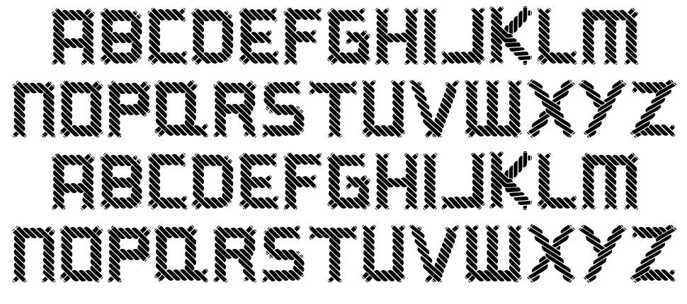 A Ripping Yarn 字形 标本