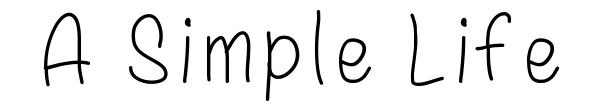 A Simple Life font