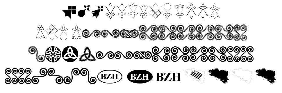 Aaa BZH font Örnekler