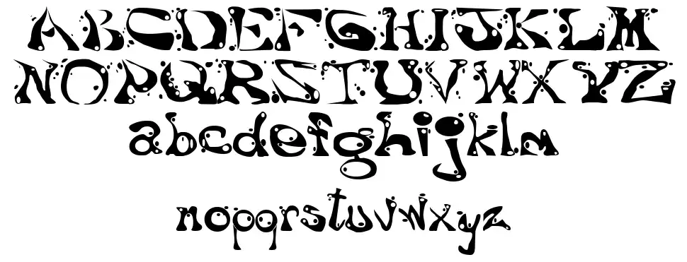 Aajax Surreal Freakfont specimens