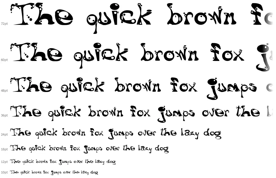 Aajax Surreal Freakfont waterfall
