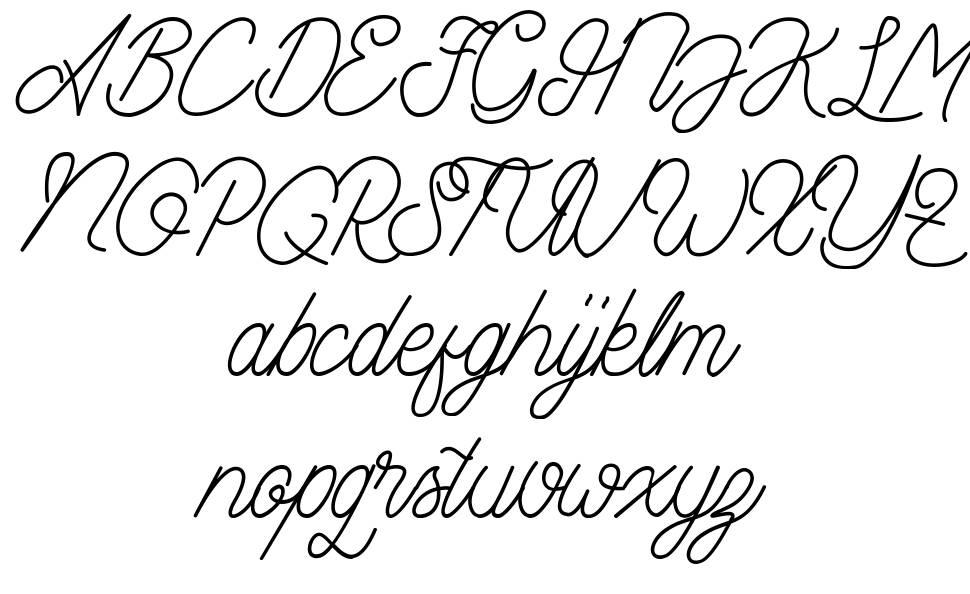 Aamonoline font Örnekler