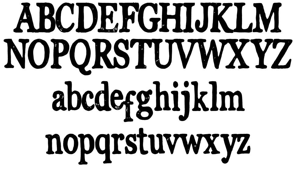 Abegnale font specimens