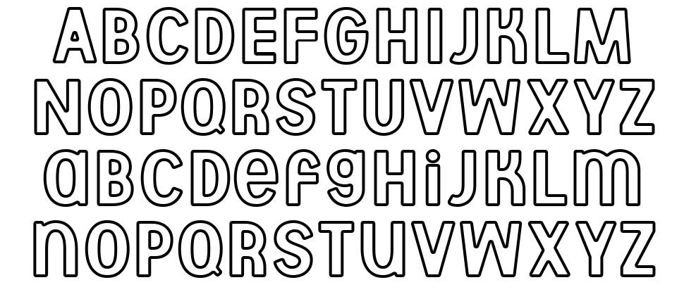 Aberforth Outline font specimens