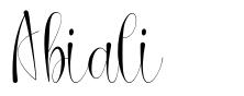 Abiali шрифт