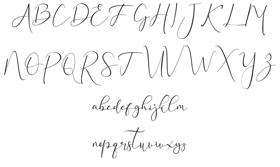 Abiggail font Örnekler