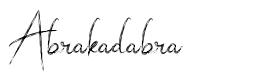 Abrakadabra 字形