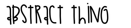 Abstract Thing font