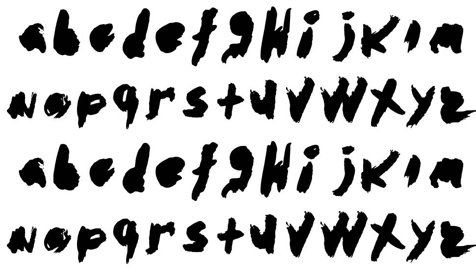 Abstracto font specimens