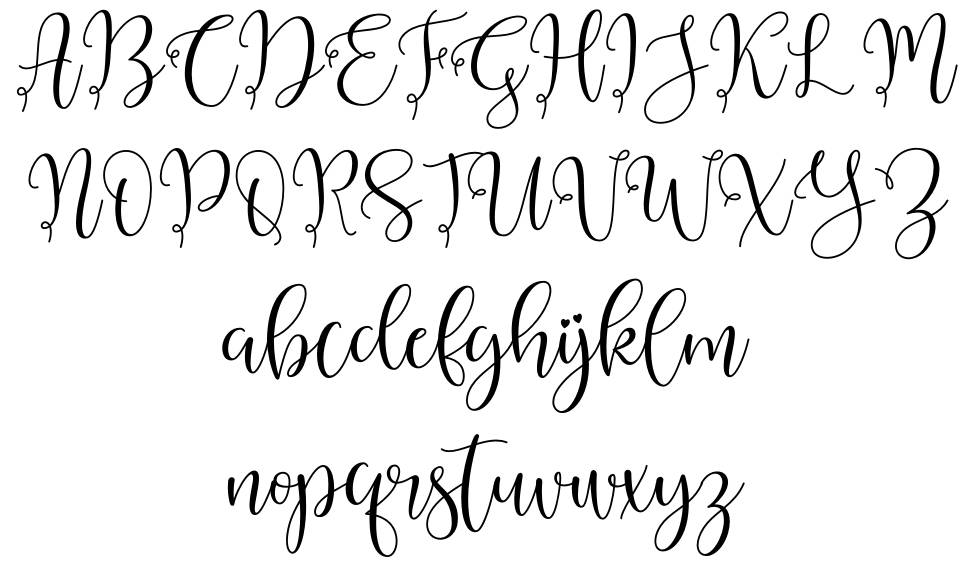 Abygail font specimens