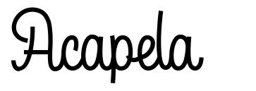 Acapela font