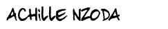 Achille Nzoda 字形