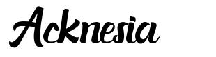 Acknesia font