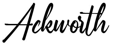 Ackworth font