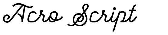 Acro Script carattere