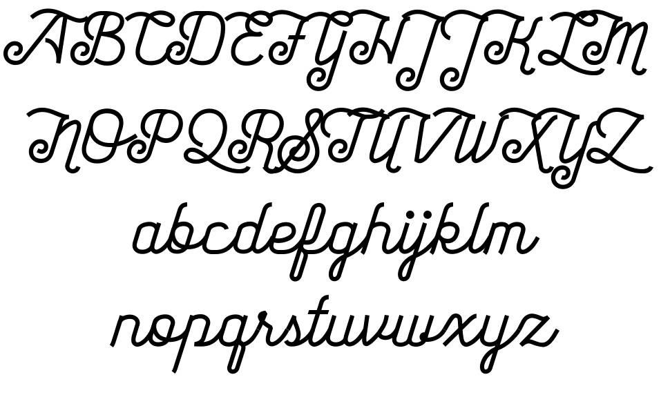 Acro Script font specimens