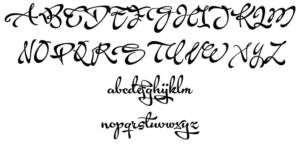 Acryle Script font Örnekler