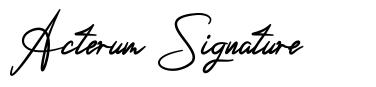 Acterum Signature font