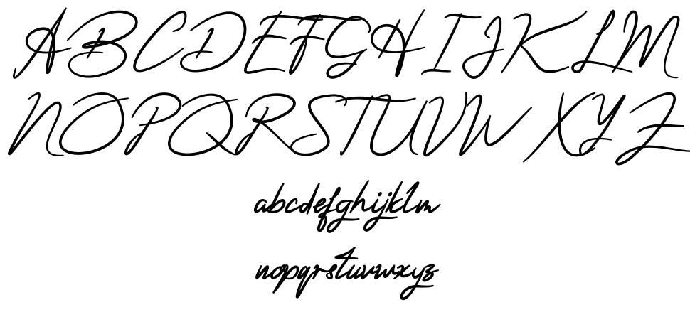 Acterum Signature font specimens