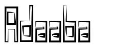 Adaaba шрифт