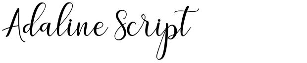 Adaline Script