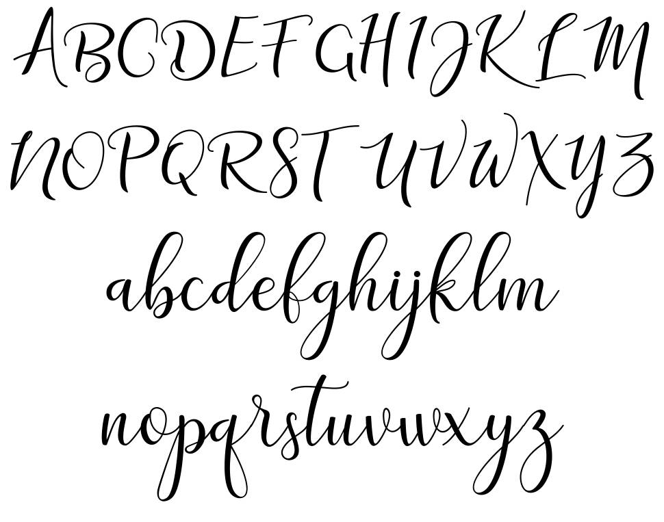 Adaline Script font specimens