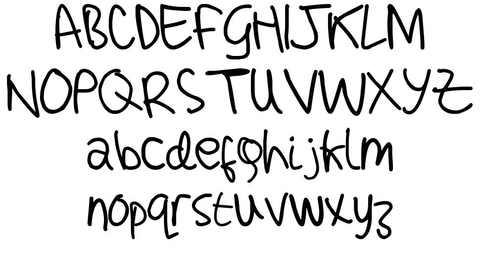 Adam Handwriting font specimens