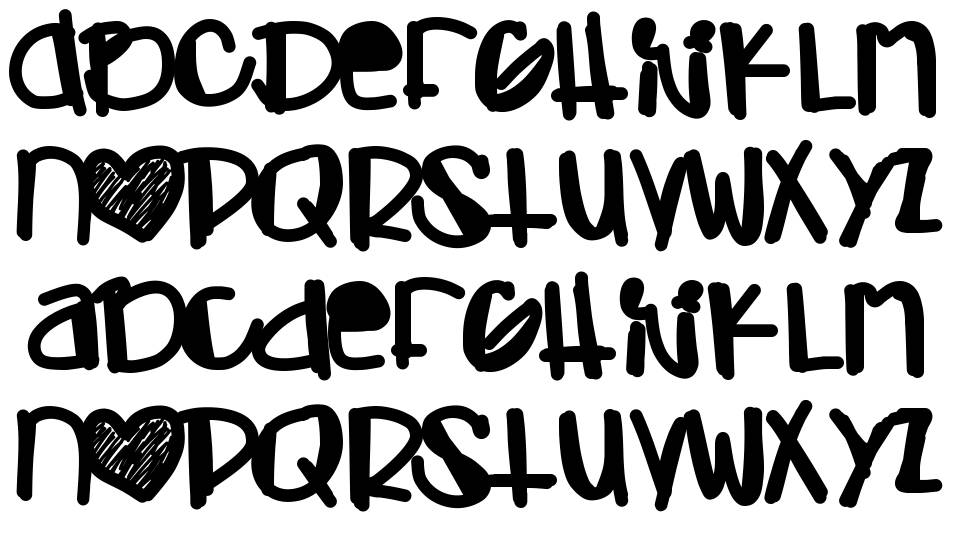Adamski Hand font specimens