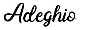 Adeghio шрифт