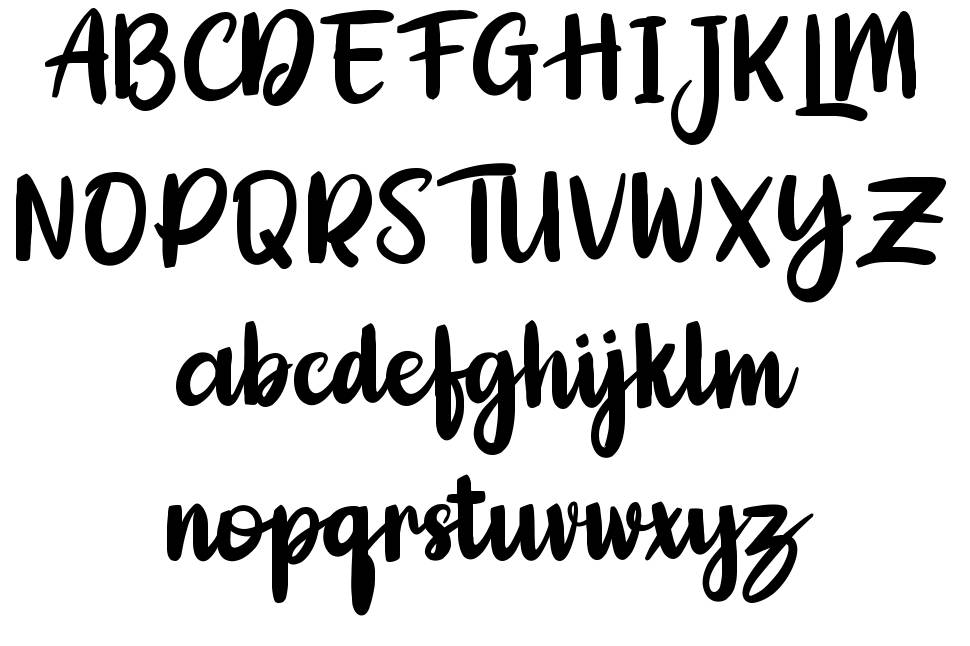 Adelica Brush font Örnekler