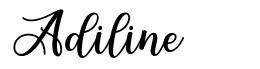 Adiline шрифт